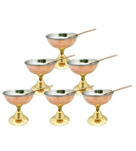 ถ้วยไอศกรีมทำจากทองแดงและเหล็กถ้วยไอศกรีมที่สมบูรณ์แบบสำหรับทุกโอกาสถ้วยใส่ไอศกรีมสำหรับขนมหวาน - Product Image 1