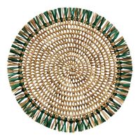 Sous-verres à thé traditionnels éthiopiens et érythréens Habesha personnalisés, en osier, résistants à la chaleur, écologiques, imprimés, tapis Saba