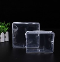 Sac cosmétique transparent en PVC multicolores personnalisé avec fermeture éclair |   Pochette de toilette de voyage imperméable |   Maquillage de qualité supérieure avec logo personnalisé