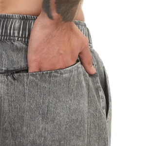 Nouveauté 2026 Shorts Streetwear Légers pour Hommes en Molleton Bouclette, Effet Délavé au Soleil, Ourlet Ram, Effet Usé, Coupe Ample, Délavage Acide, pour Tenue Décontractée - Product Image 3