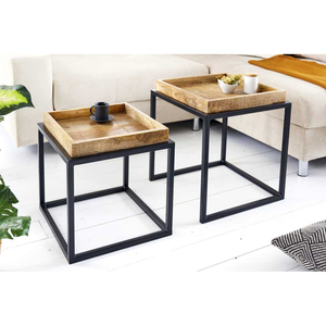 โต๊ะกาแฟสไตล์ทึบพร้อมโต๊ะทานอาหารทำจากไม้เนื้อแข็งเฟอร์นิเจอร์ห้องนอนบ้าน - Product Image 1