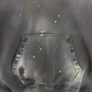 เสื้อฮู้ดดี้ผู้ชายทรงโอเวอร์ไซส์ ผ้าฝรั่งเศสเทอร์รี่เนื้อหนา สีซีดแบบฟอกกรด สไตล์ดิสเทรส ขายดีจากผู้ผลิตชั้นนำ - Product Image 4