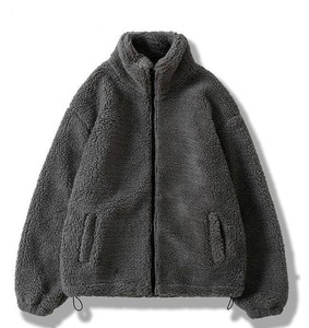 Sweat-shirt en molleton Sherpa lourd avec logo personnalisé OEM Sweat-shirt zippé de haute qualité pour hommes - Product Image 1