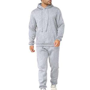 100% coton polaire haute qualité plaine vierge survêtements à capuche et survêtement 2 pièces ensembles pour hommes avec logo personnalisé couleur Design - Product Image 5