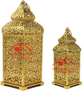 Hot Selling Nickel Plated Jute <b>Rope</b> Handle Metal Lantern at Wholesale Price Metal Lantern for Home Decor Metal Lantern - Product Image 4