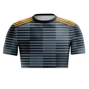 Maillots de football personnalisés par sublimation, respirants, à séchage rapide, unisexe, col rond, manches courtes, écologiques, 100% polyester, personnalisés - Product Image 4