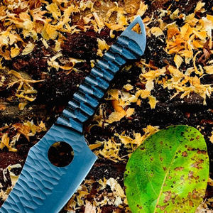 Couteau de chasse à lame fixe en acier Damas de haute qualité, vente en gros OEM, manches personnalisées, camping, dos droit, bord plat, 3 ans - Product Image 4