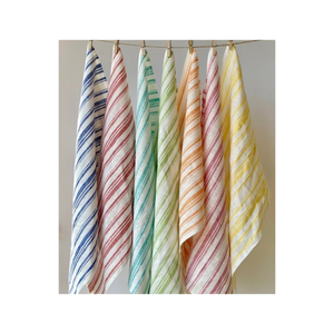 Colourful Cross <b>Striped</b> Beam Ring Spun Cotton OEKO TEX Certified Embroidered Golf Weave Quick Dry Sustainable Kitchen <b>Towels</b> - Product Image 1