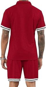 Conjunto de 2 piezas de pantalones cortos de verano con logotipo personalizado al por mayor, conjunto de pantalones cortos para hombre, ropa transpirable, conjunto de pantalones cortos y Camisa estampada - Product Image 3