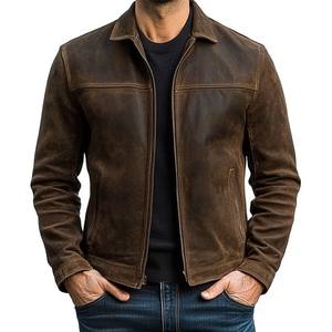 100% veste en cuir véritable pour hommes vestes à usage quotidien pour hommes qualité d'exportation qualité supérieure doublure intérieure souple nombreuses options en vrac - Product Image 1