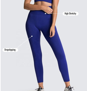 High Quality Seamless Mid Waist Fitness <b>Leggings</b> <b>for</b> <b>Women</b> Solid Pattern Sports Pants Made in Pakistan <b>for</b> Yoga - Product Image 2