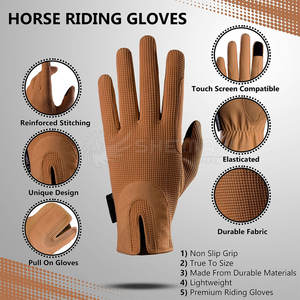 Gants d'équitation avec logo personnalisé de marque privée Gants d'équitation légers et respirants à bas prix - Product Image 6
