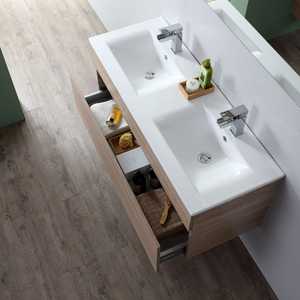 Mobile Bagno Sospeso Shanghai 120cm con Doppio Lavabo in Rovere Naturale - Set Bagno - Product Image 2