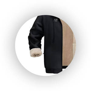 Vestes Sherpa de protection hivernale chaudes Vestes Sherpa à col montant respirantes standard taille plus vestes pour hommes vente en gros - Product Image 3