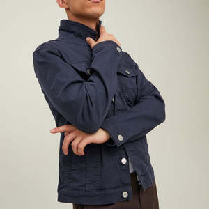 Vente en gros Veste en jean brodée personnalisée Streetwear à la mode pour hommes - Product Image 1