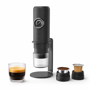 Machine à expresso portable avec manomètre 20 bars, machine à <span class=keywords><strong>café</strong></span> <span class=keywords><strong>rechargeable</strong></span> pour <span class=keywords><strong>café</strong></span> moulu et capsules - Product Image 1