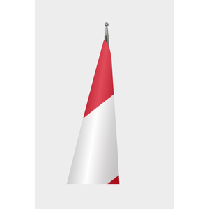 Drapeau d'intérieur officiel péruvien de style fanion avec impression numérique, mât en aluminium durable, fabriqué en soie, polyester et plastique - Product Image 3