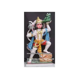 latest production of glitter marble Hanuman Statue Lifting Mountain from Marble sculpture for decorate & business gifts.