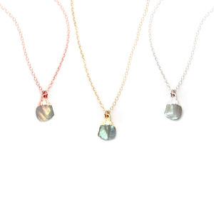 Pierre de Moldavite brute naturelle, taille 8-10mm, Vermeil en or, argent Sterling 925 électroplaqué, collier de pierres précieuses de guérison - Product Image 3