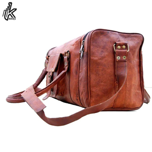Dernière collection Sac de voyage pour homme en cuir véritable grande capacité avec chaîne latérale - Product Image 3