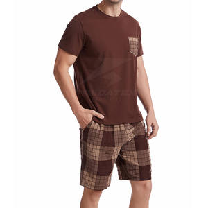 Ensemble T-shirt et short décontracté pour homme, confortable et respirant, été, tissu polyester/coton de haute qualité - Product Image 6