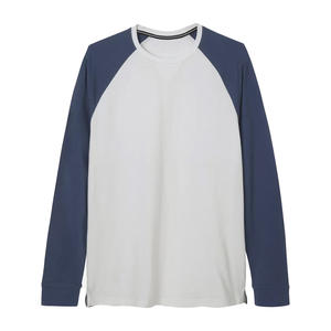 T-shirt d'été personnalisé pour homme, col rond, tissu tricoté formel, manches longues, streetwear, polyester-coton, surdimensionné, en solde - Product Image 3