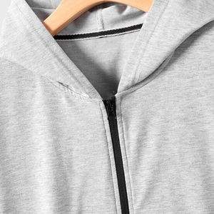 Sweat à capuche zippé en polaire Tech de haute qualité pour hommes Logo personnalisé Vente en gros Veste lourde avec style uni - Product Image 3