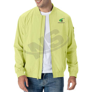 Nueva chaqueta de bombardero de invierno a la moda para hombre, chaqueta cálida acolchada con logotipo personalizado de Color sólido para hombre, ropa de calle informal para vuelos al aire libre - Product Image 1