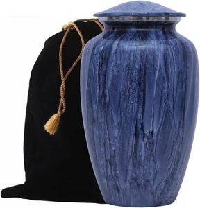 Modern Design Adult Metal Floral Cremation <b>Urn</b> Worldwide Supply Memorial Display for Home 7 Inch - Product Image 1
