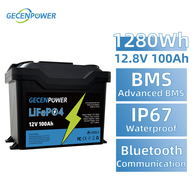 100Ah 12.8V Solid State LiFePO4 Lithium Ion Battery Pack High Performance 6000 Cycles