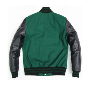 Chaqueta personalizada con bordado de chenilla 100%, ropa de calle de lana, chaqueta con mangas de cuero auténtico, chaqueta Letterman CollegeBaseballjacket para hombre - Product Image 6