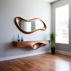 Miroir mural en bois fourni directement par l'usine pour le salon, la chambre à coucher et le couloir, disponible à un prix compétitif en provenance d'Inde - Product Image 6