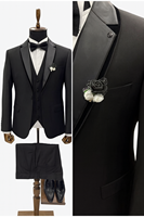 Traje de Etiqueta para Novio, Talla Grande, Impermeable, de Lujo, de Tres Piezas, Blazer Clásico, Chaleco y Pantalones, Corte Entallado Elegante