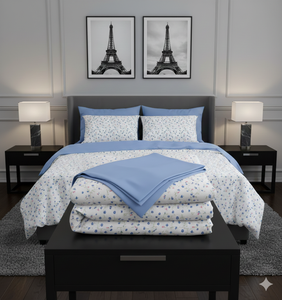 ผ้าปูที่นอนไมโครไฟเบอร์พิมพ์ลายสีขาวขนาดใหญ่พิเศษ 400 เส้นด้าย คุณภาพระดับโรงแรม พร้อมปลอกหมอน เนื้อผ้านุ่ม น้ำหนักเบา เหมาะสำหรับใช้ในโรงพยาบาล - Product Image 1