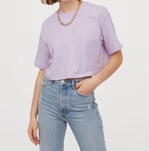 Camisetas de Algodón de 210 g/m² al por Mayor, Camisetas Cortas para Mujer, Camisetas de Manga Corta para Mujer - Product Image 2