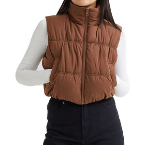 Chaleco ligero para mujer para otoño y primavera, chaleco acolchado para mujer, chaleco acolchado elegante con cremallera, chaleco acolchado cálido para mujer - Product Image 1