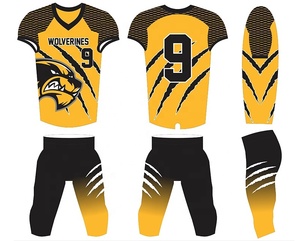 Nuevo Diseño de Uniforme de Fútbol Americano Profesional Personalizado con Manga Corta, Impresión por Sublimación y Nombre del Equipo Personalizado - Product Image 4