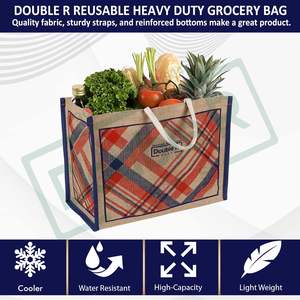 ถุงปอกระเจาธรรมชาติพร้อมที่จับเชือกถุงผ้าแคนวาสสุดหรูใช้งานได้ทุกวันดีไซน์พิมพ์ลายแบบกำหนดเองรีไซเคิลได้100% - Product Image 5