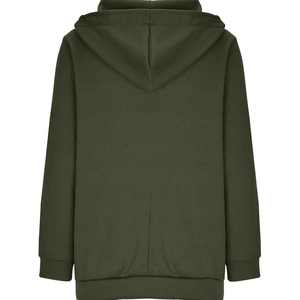 Unisex logotipo personalizado transpirable a prueba de viento respetuoso con el medio ambiente cremallera completa polar bordado con capucha invierno estilo Hip Hop venta al por mayor sólido - Product Image 2