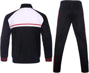 New Style Hooded Casual Solid Tracksuit Sets Bottoms Full Zip Jogging Gym Suit <b>Jacket</b> with Pockets 2 in 1 Design Breathable - Product Image 2