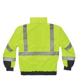 Chaqueta de Seguridad Fluorescente Amarilla y Negra de Alta Visibilidad para Invierno, ANSI Clase 1, EN ISO 20471 Clase 3, con LED Intermitente, Impermeable, Venta al Por Mayor - Product Image 5