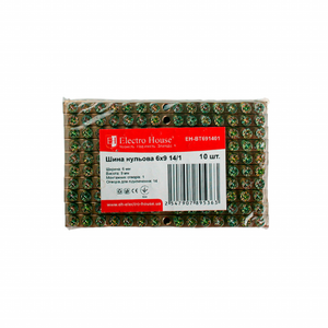 ขั้วต่อสายไฟทองเหลืองขนาด14นิ้วพร้อมสกรู6x9สำหรับบล็อกขั้ว100A 1รูสินค้าคุณภาพดี - Product Image 1