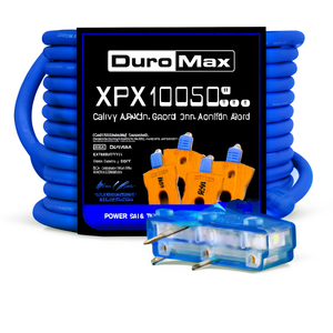 สายพ่วงต่อพ่วงแบบสามทาง DuroMax XPX10050C สำหรับงานหนัก ยาว 50 ฟุต ขนาด 10 เกจ สีน้ำเงิน ได้รับการรับรองมาตรฐาน ETL ตัวนำทองแดง - Product Image 2