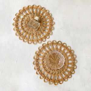 ทนทานและเป็นมิตรกับสิ่งแวดล้อมหวาย Placemat ปิดภาคเรียน/ชาร์จ Plater/wal ตกแต่งสำหรับงานแต่งงาน/โต๊ะรับประทานอาหารหัตถกรรม - Product Image 1