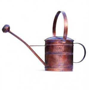 Embossed Antique Copper Watering Can with Vintage Tapered Body Curved <b>Handle</b> and <b>Long</b> Pour Spout - Product Image 5