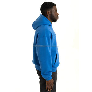 Sweats à capuche pour hommes à manches longues personnalisés, vêtements de rue, en stock, approvisionnement direct d'usine, vente chaude pour hommes, basiques en coton mélangé surdimensionnés - Product Image 2