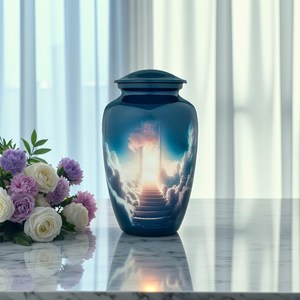 Modern <b>Memorial</b> Pets Cremation Urns for Cats/<b>Dogs</b> Funeral Ashes Metal Aluminum Handmade 3-4L Capacity - Product Image 4