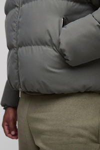 Chaqueta acolchada de algodón pesado ligero de talla grande de poliéster 100% de alta calidad para hombres chaqueta de burbuja informal de Color sólido - Product Image 3