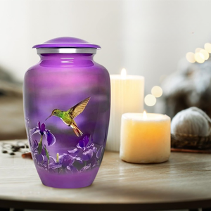 High Quality Customized Design Hummingbird Cremation Urn Enameled Aluminum Adult Funeral Memorial Burial <b>Ashes</b> <b>Keepsake</b> Urns - Product Image 4