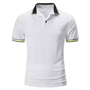 OEM Custom Logo Design Embroidery Printed Men's <b>Polo</b> Shirts High Street Style Cotton Breathable Short Sleeve Man <b>Polo</b> Shirt - Product Image 2